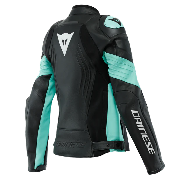 Dainese Racing 4 Women's Leather Jacket - Black Green - Image 2