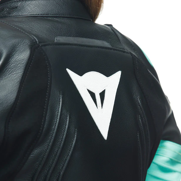 Dainese Racing 4 Women's Leather Jacket - Black Green - Image 3