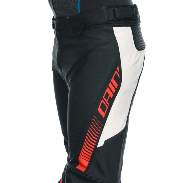 Dainese Super Speed Perforated Leather Pants - Black / White Red - Image 3