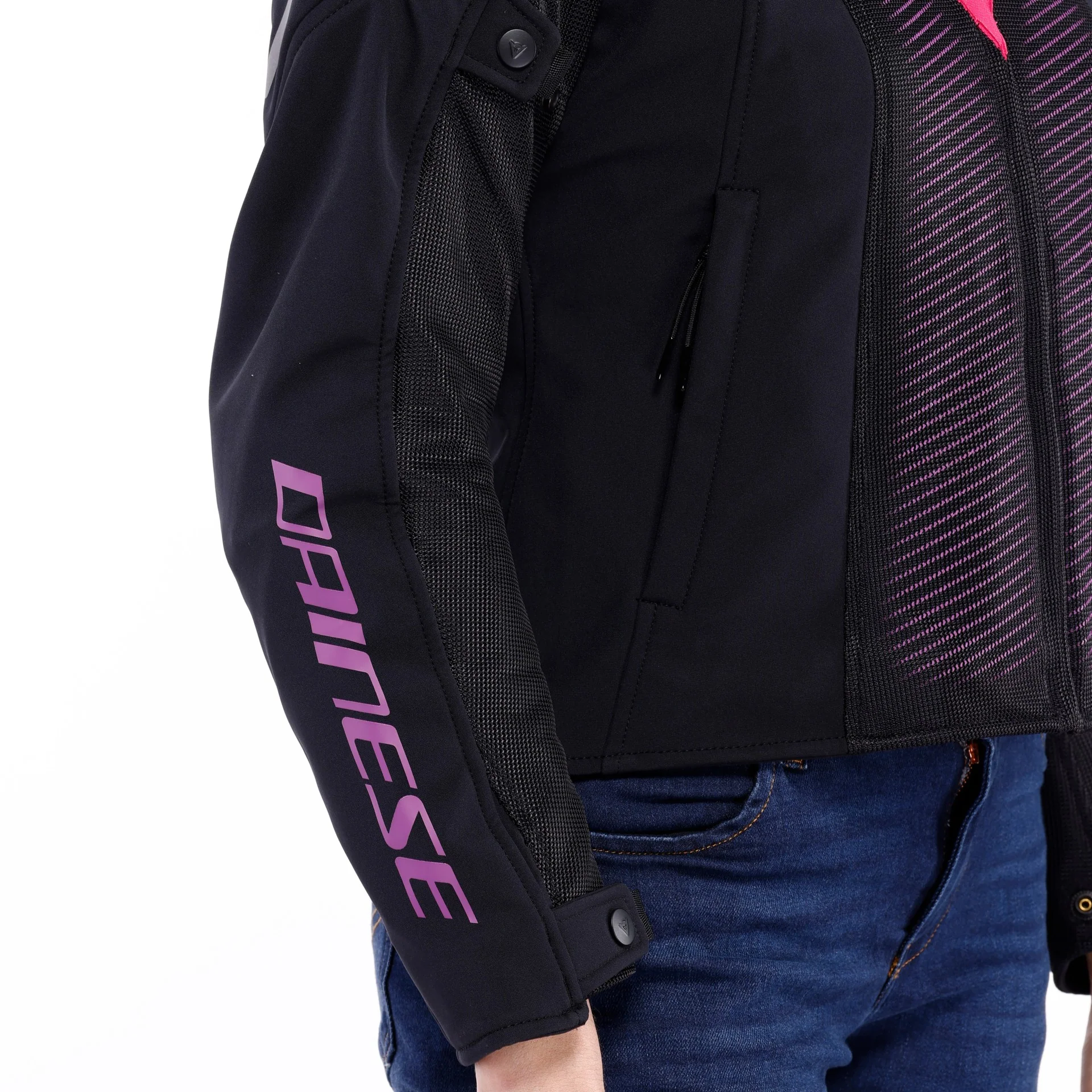 Dainese Women's Super Sprint Air Tex Jacket - Black / Pink - Image 4
