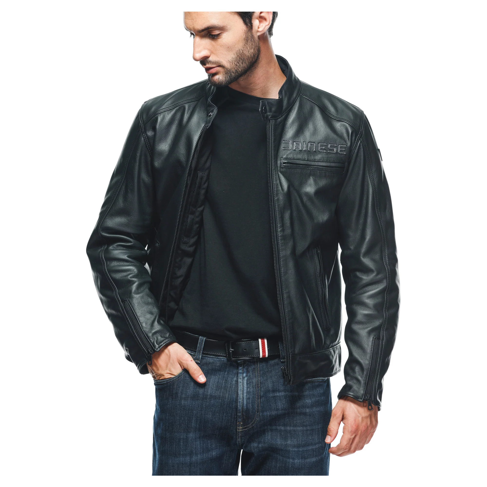 Dainese Zaurax Leather Jacket - Black - Image 3
