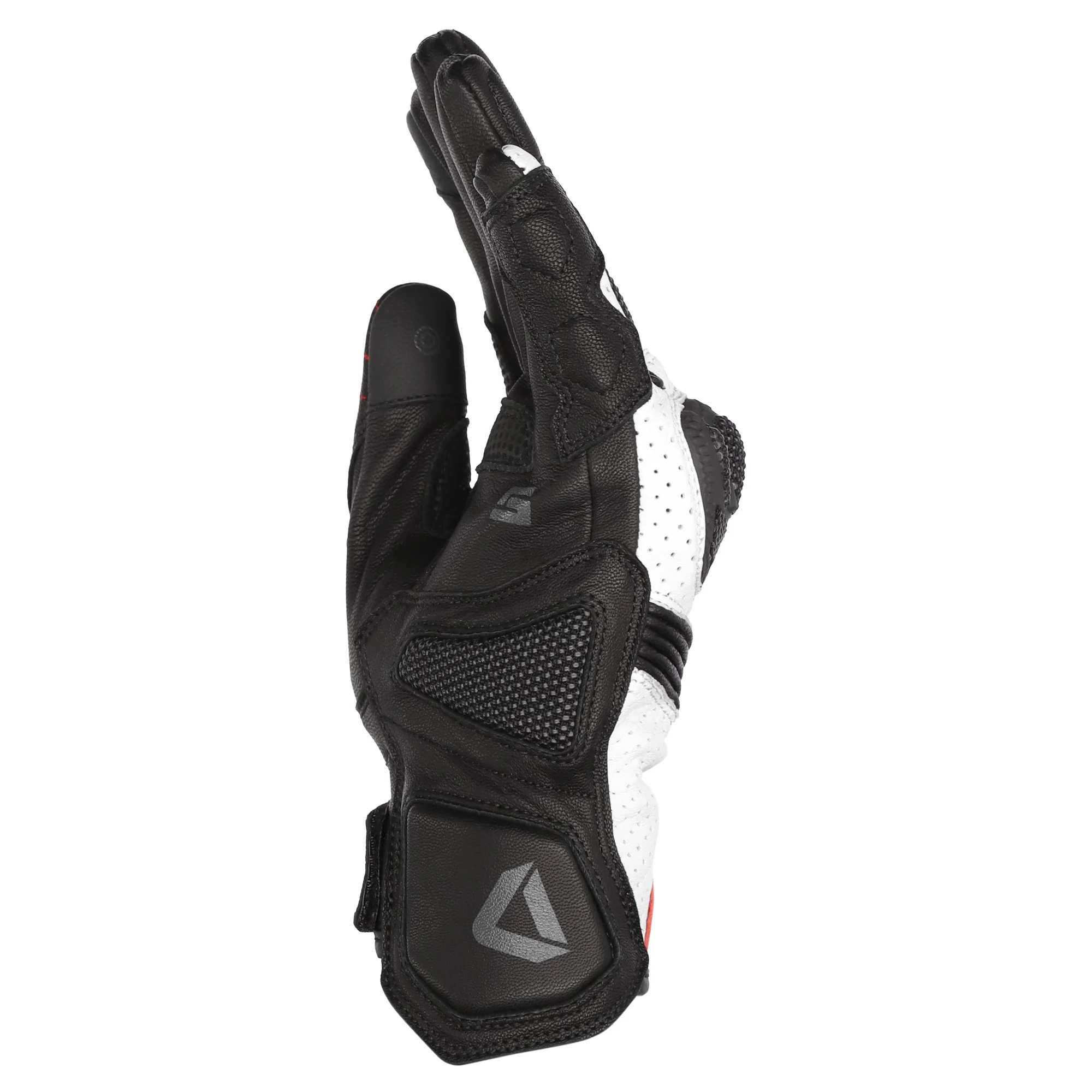 Dririder Covert Gloves - Black / White / Red - Image 4