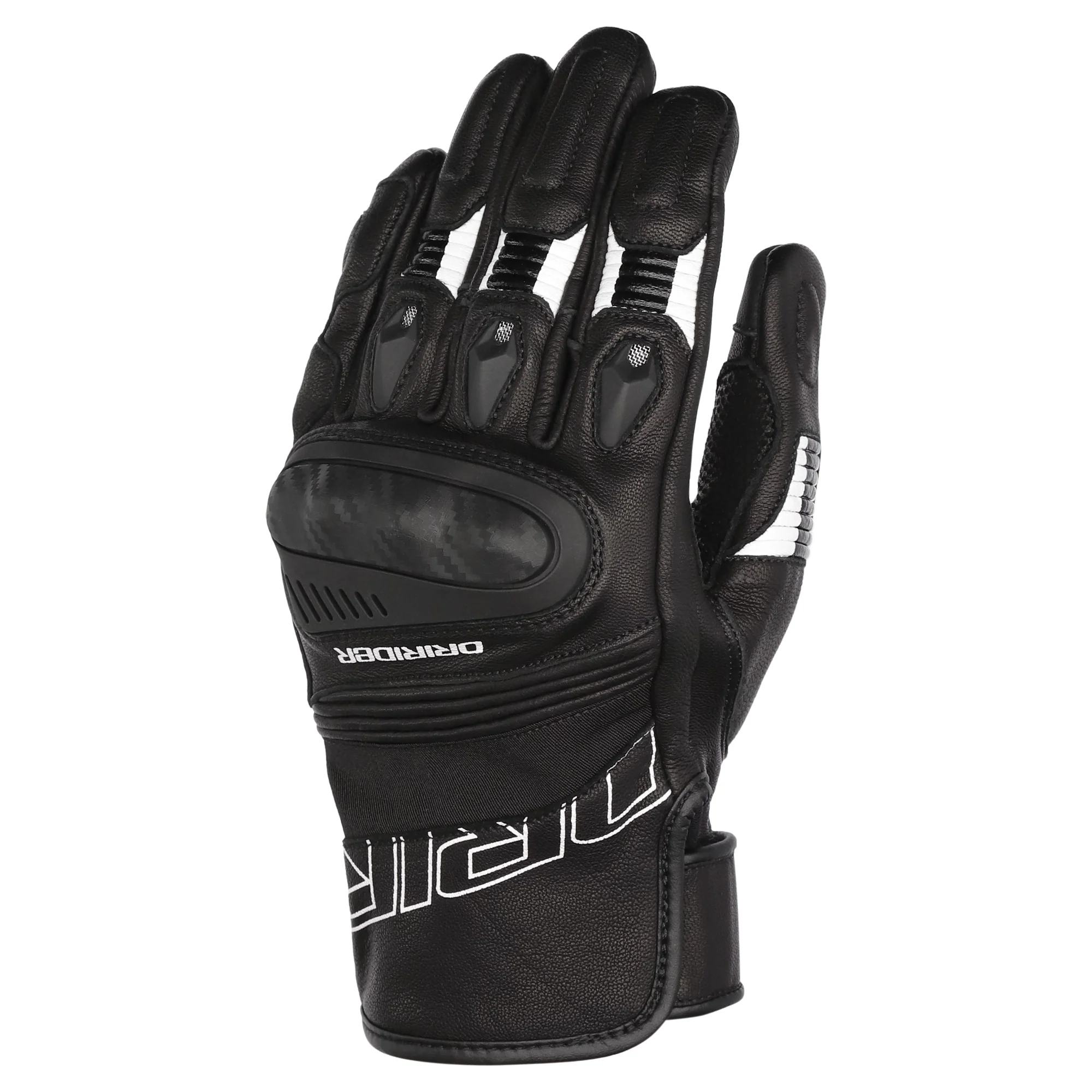 Dririder Torque Short Cuff Gloves - Black / White - Image 10