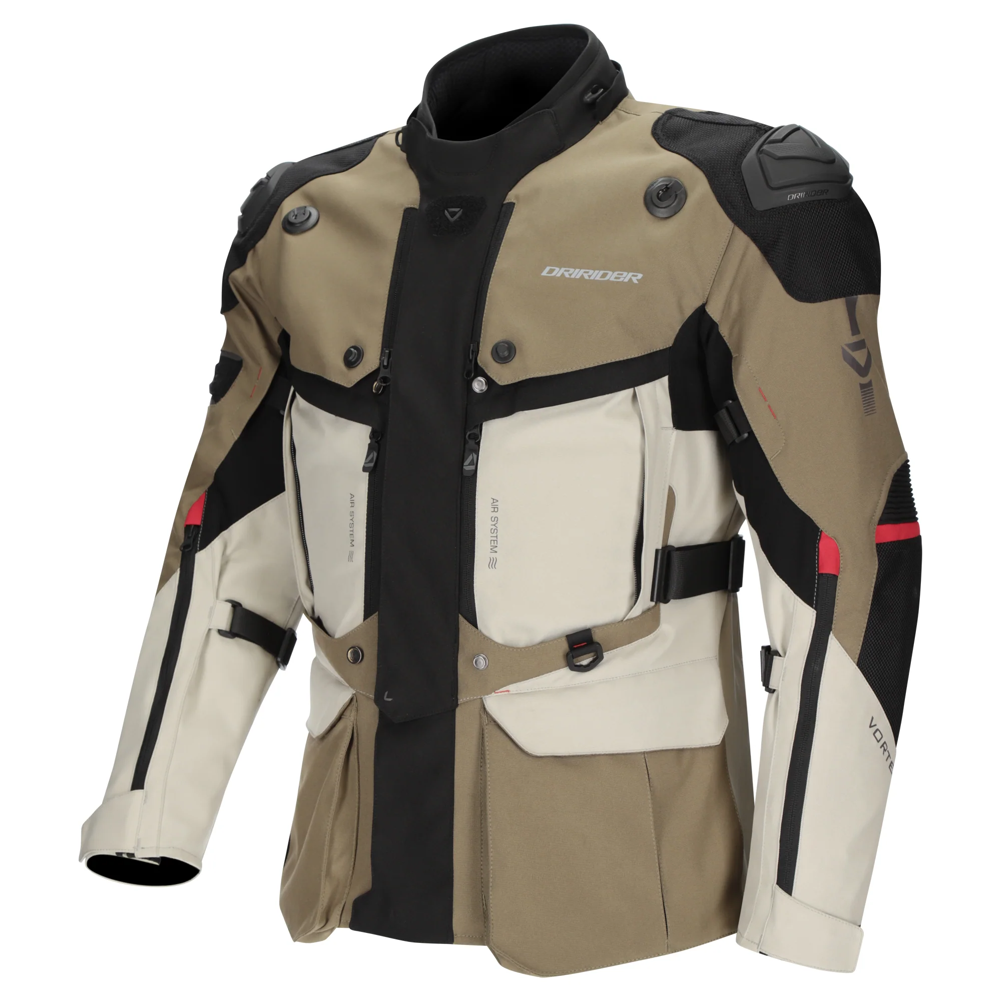 Dririder Vortex Adventure III Jacket - Khaki / Black - Image 2