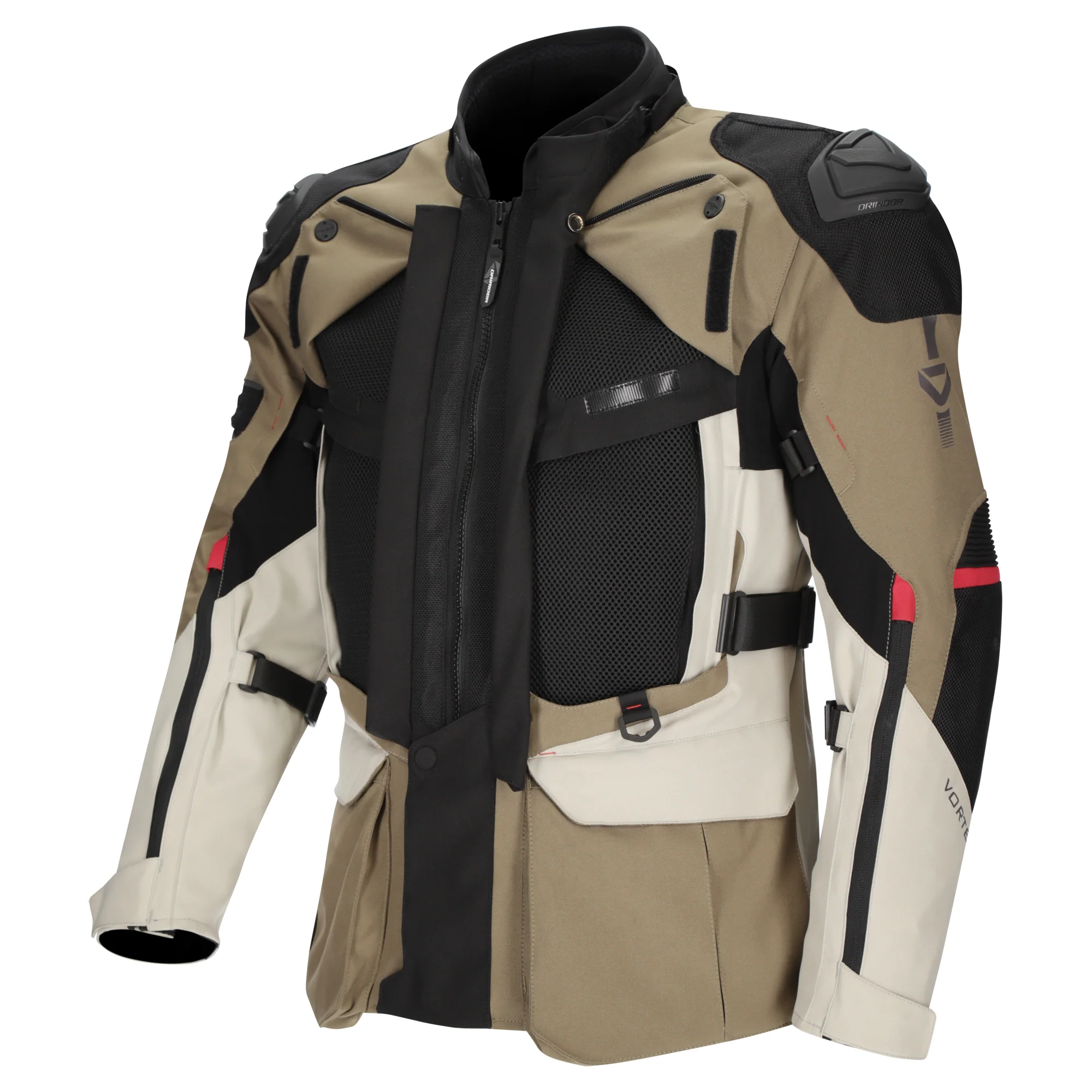Dririder Vortex Adventure III Jacket - Khaki / Black - Image 3