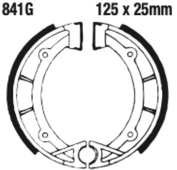 EBC Grooved Brake Shoe Set - 841G - Image 2