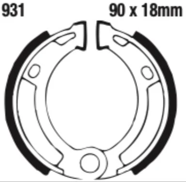 EBC Grooved Brake Shoe Set - 931G - Image 2