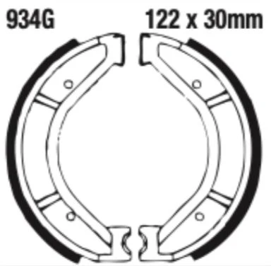 EBC Grooved Brake Shoe Set - 934G - Image 2