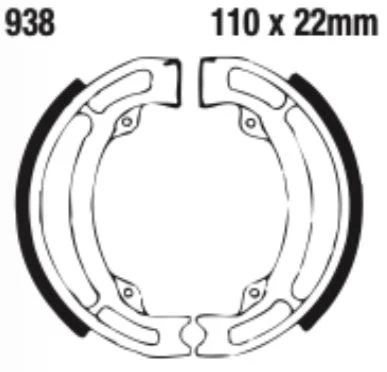 EBC Brake Shoe Set - 938 - Image 2