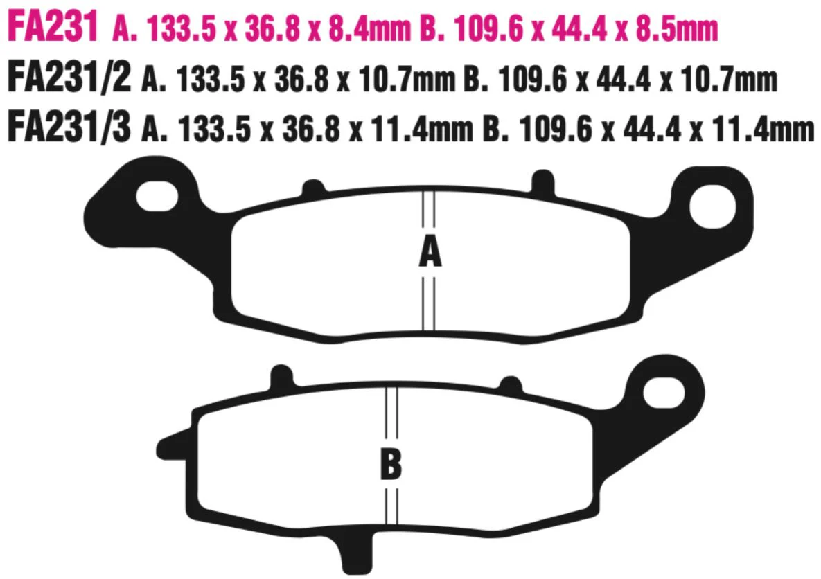 EBC Extreme Pro Double-H Sintered Disc Pad Set - EPFA231HH - Image 2