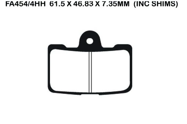 EBC Extreme Pro Double-H Sintered Disc Pad Set - EPFA454/4HH - Image 2