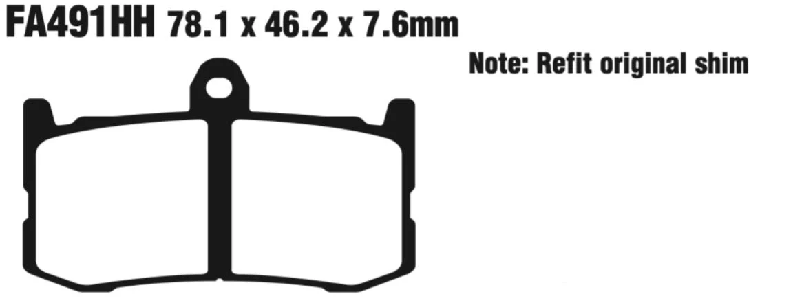 EBC Extreme Pro Double-H Sintered Disc Pad Set - EPFA491HH - Image 2