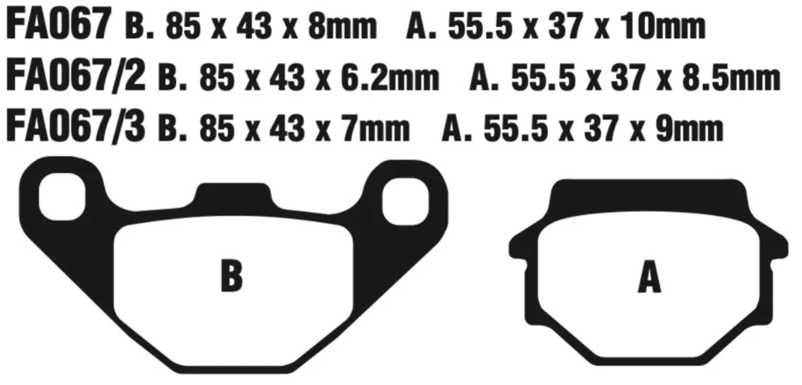 EBC FA Series Disc Pad Set - FA067/3 - Image 2