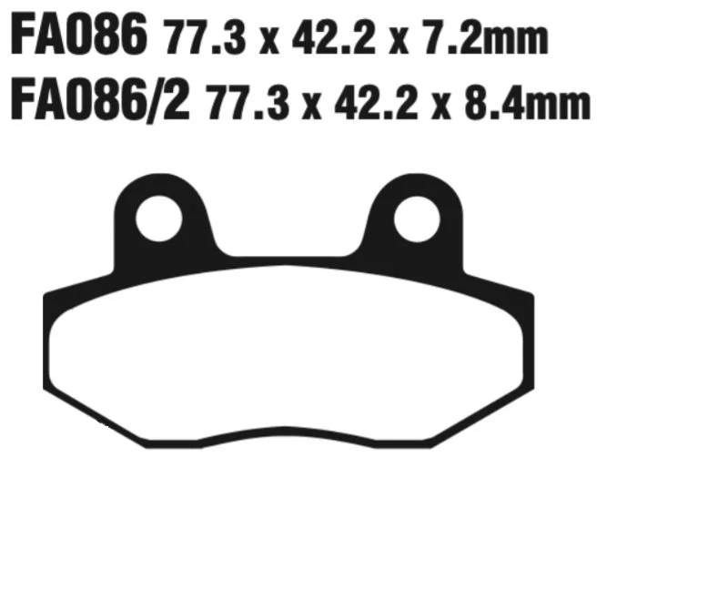 EBC Double-H Sintered Disc Pad Set - FA086HH - Image 2