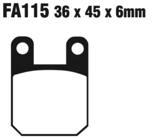 EBC FA Series Vee Disc Pad Set - FA115V - Image 2