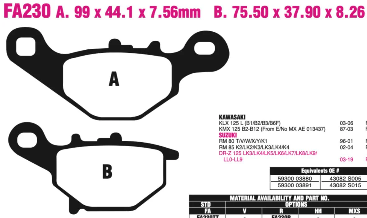 EBC Carbon TT Disc Pad Set - FA230TT - Image 2