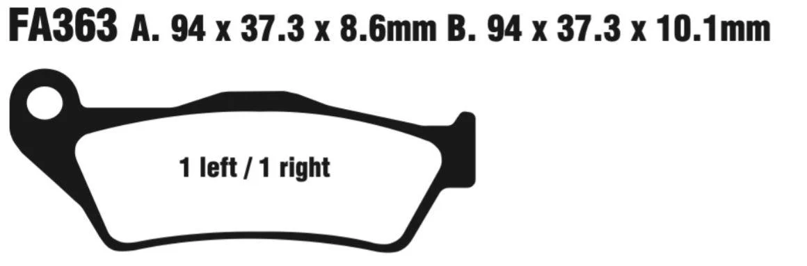 EBC Double-H Sintered Disc Pad Set - FA363HH - Image 2