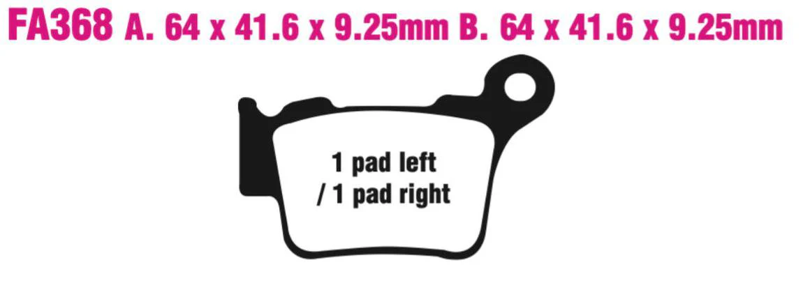 EBC FA Series R Disc Pad Set - FA368R - Image 2