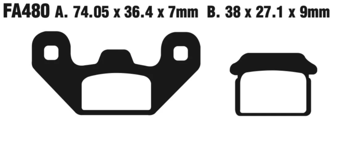 EBC FA Series Disc Pad Set - FA480 - Image 2