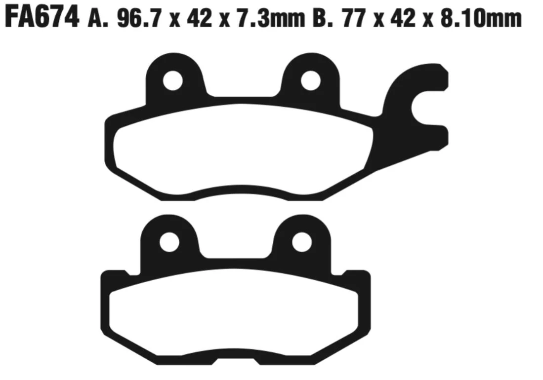 EBC Carbon TT Disc Pad Set - FA674TT - Image 2