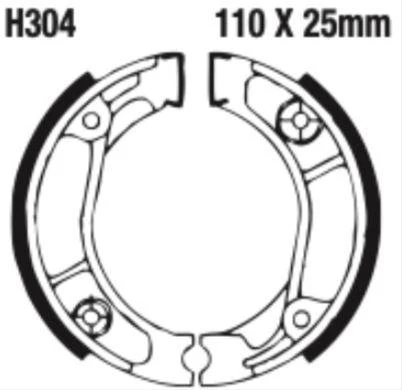 EBC Grooved Brake Shoe Set - H304G - Image 2