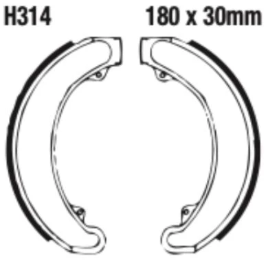 EBC Brake Shoe Set - H314 - Image 2