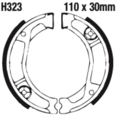 EBC Brake Shoe Set - H323 - Image 2