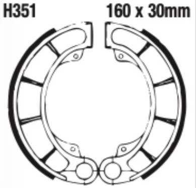EBC Brake Shoe Set - H351 - Image 2