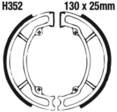 EBC Brake Shoe Set - H352 - Image 2