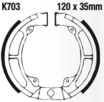 EBC Grooved Brake Shoe Set - K703G - Image 2