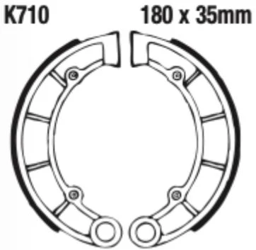 EBC Grooved Brake Shoe Set - K710G - Image 2
