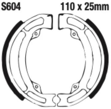 EBC Grooved Brake Shoe Set - S604G - Image 2