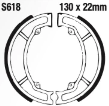 EBC Brake Shoe Set - S618 - Image 2