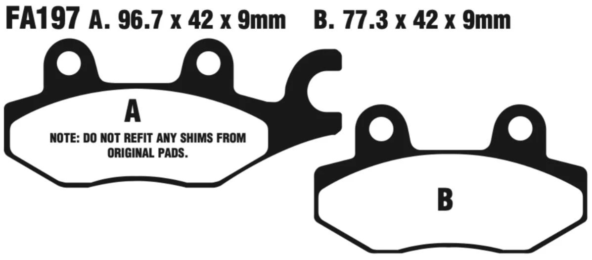EBC Scooter Double-H Sintered Disc Pad Set - SFA197HH - Image 2