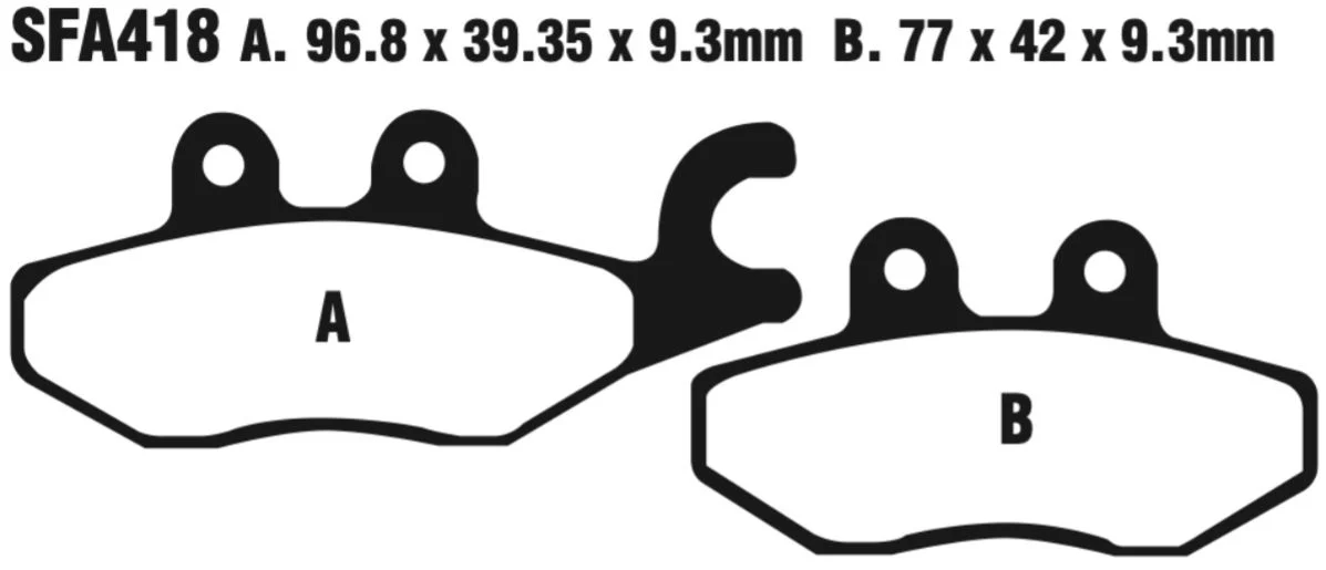 EBC Scooter Double-H Sintered Disc Pad Set - SFA418HH - Image 2