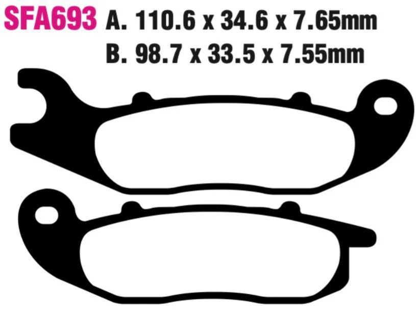 EBC Scooter Disc Pad Set - SFA693 - Image 2