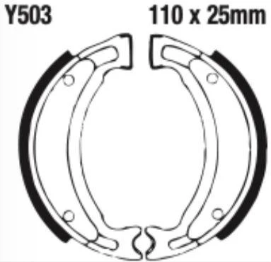 EBC Grooved Brake Shoe Set - Y503G - Image 2