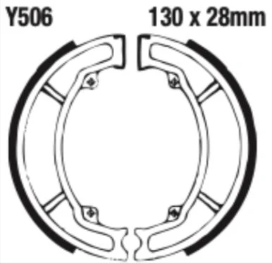 EBC Grooved Brake Shoe Set - Y506G - Image 2