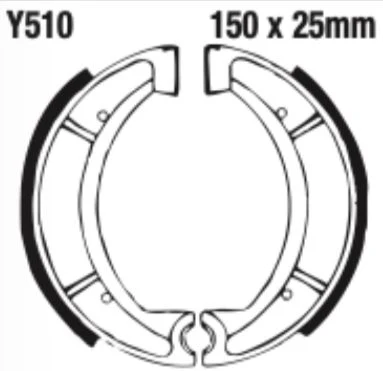 EBC Grooved Brake Shoe Set - Y510G - Image 2