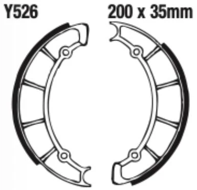 EBC Brake Shoe Set - Y526 - Image 2