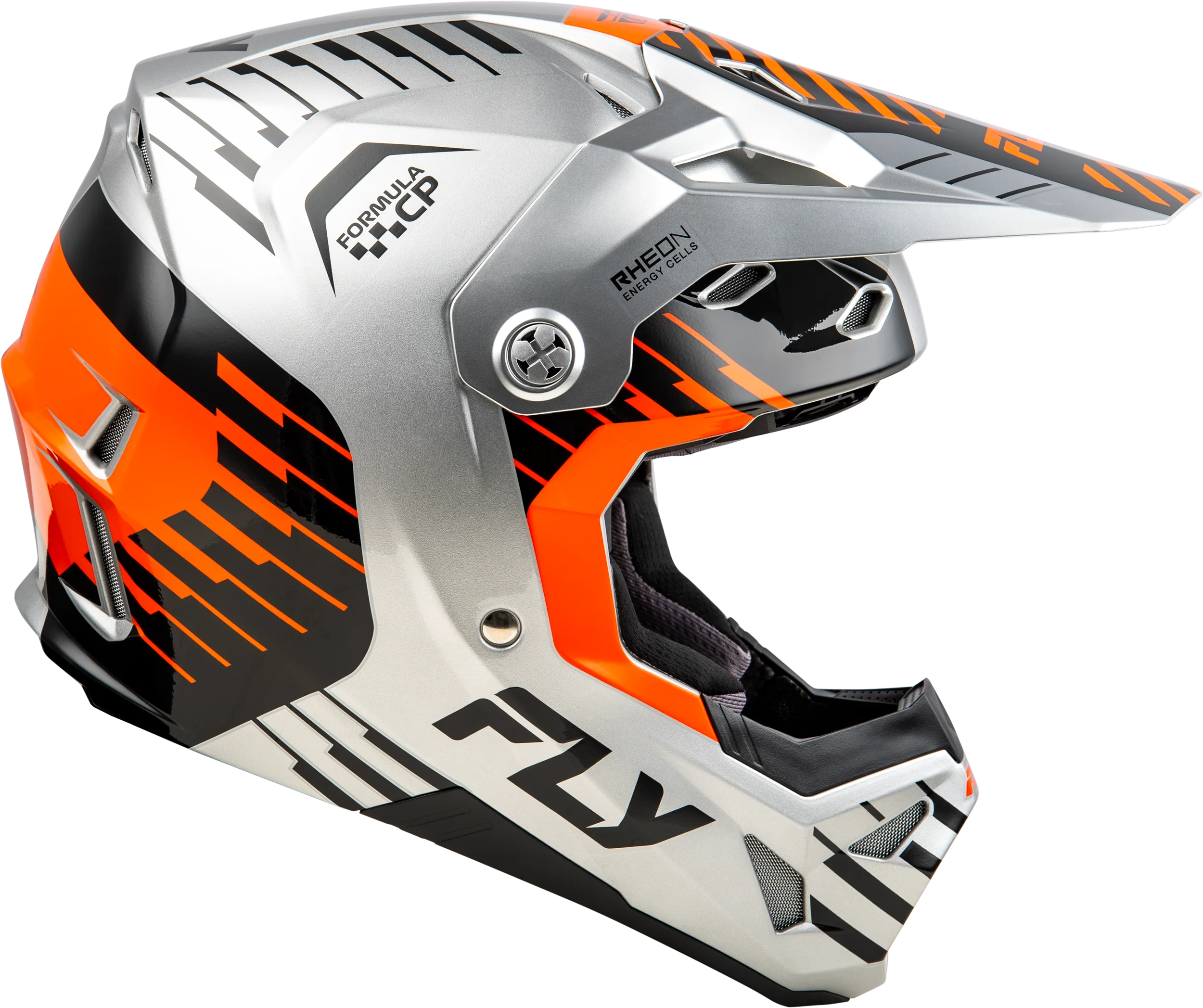 Fly Formula CP Slice Helmet - Grey / Orange / Black - Image 4