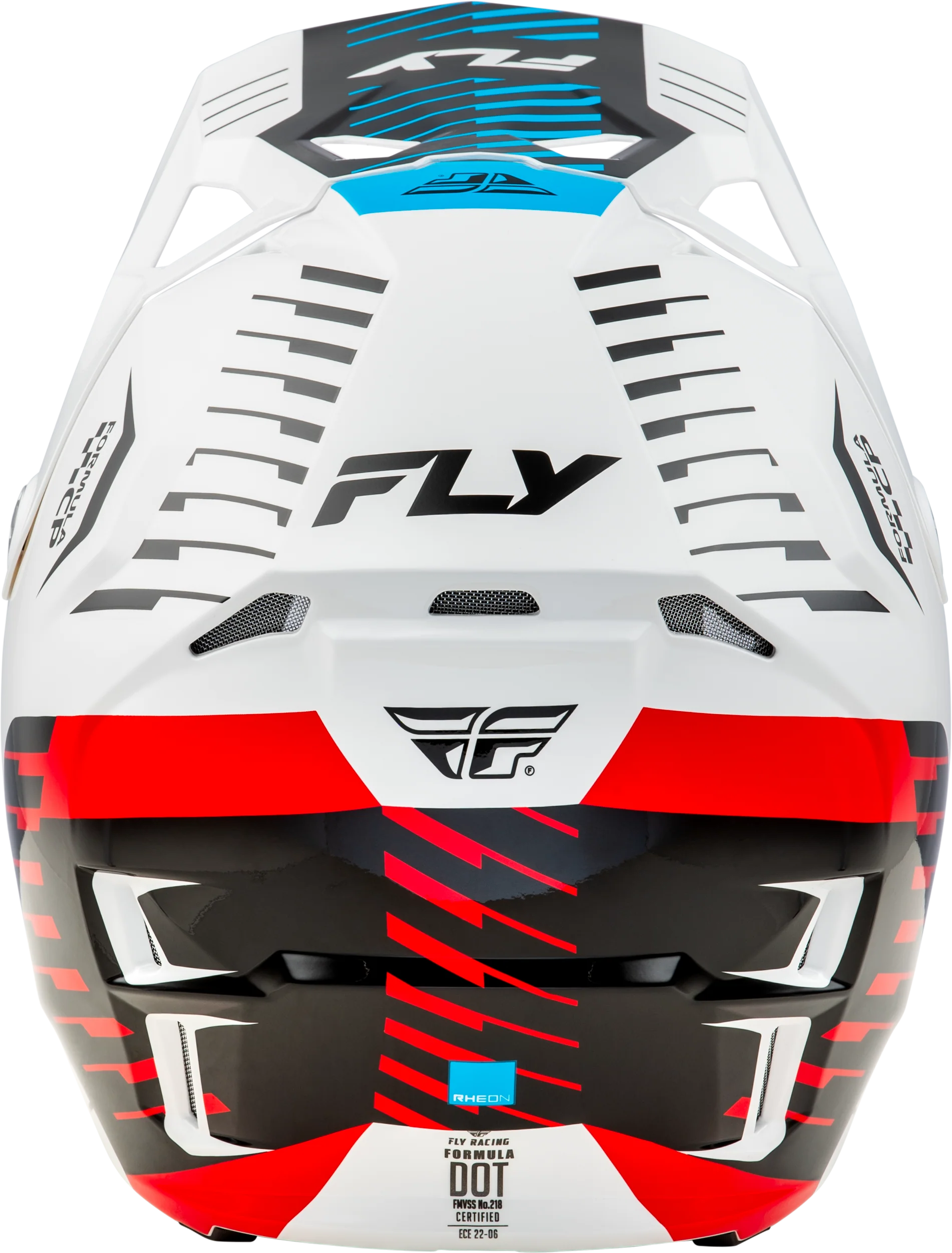 Fly Formula CP Slice Helmet - White / Red / Cyan - Image 2