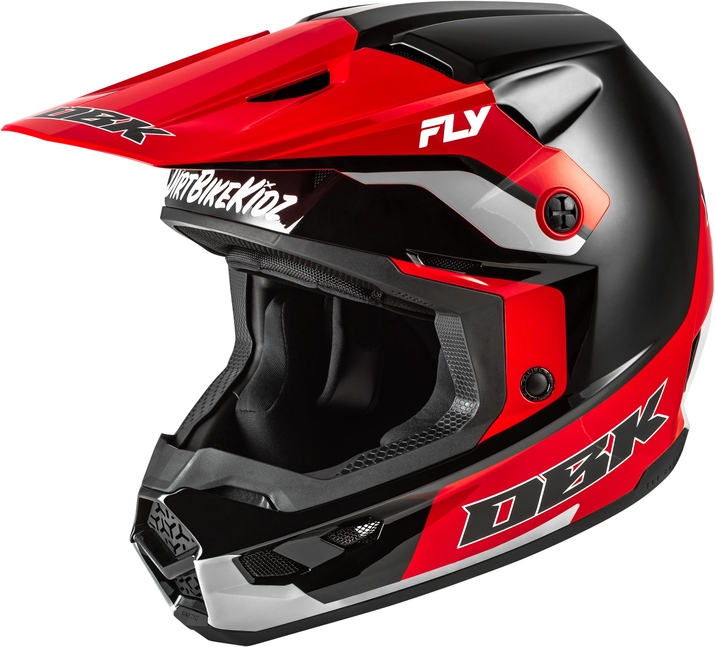 Fly Kinetic DBK Helmet - Black / Red / Grey