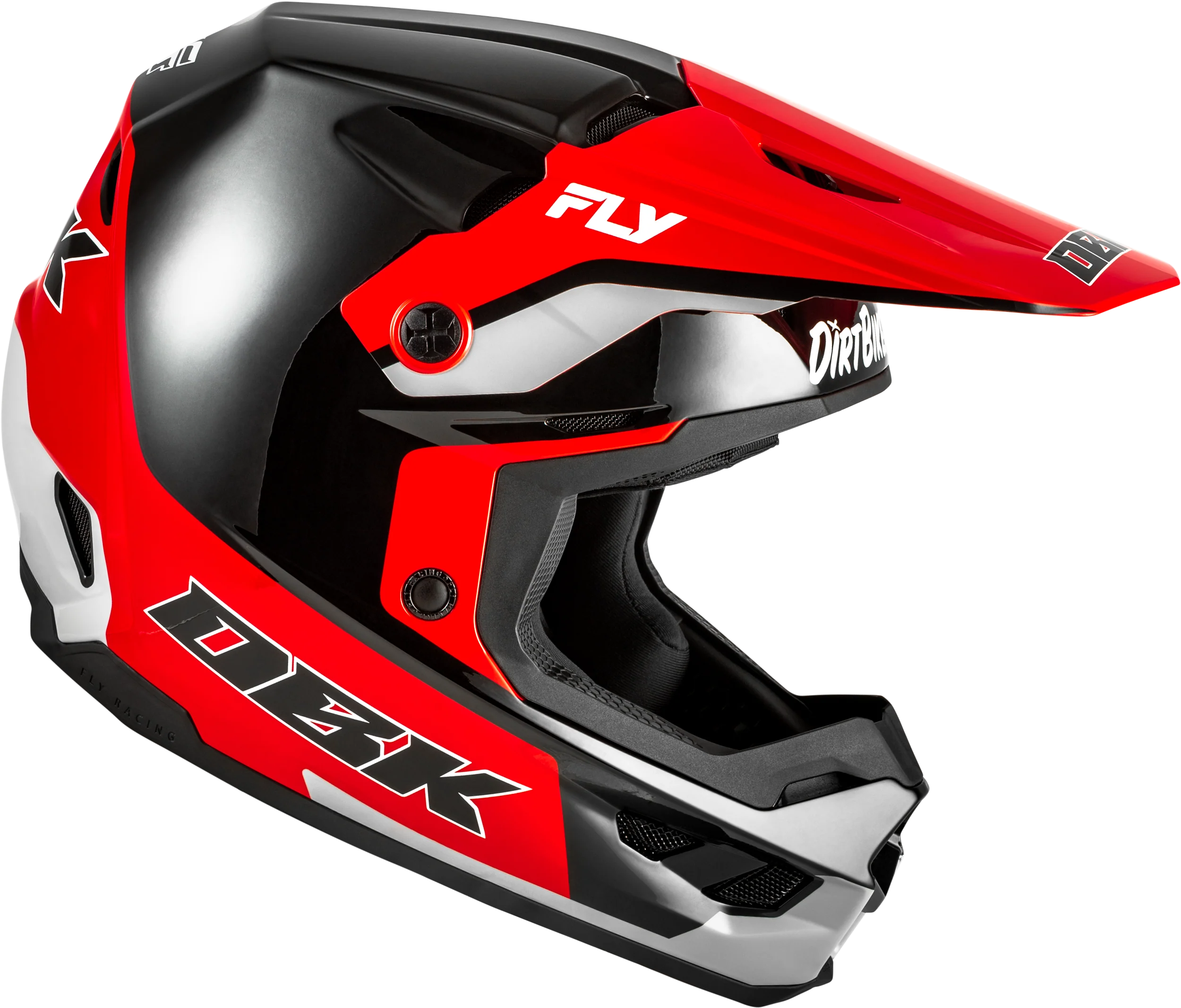 Fly Kinetic DBK Helmet - Black / Red / Grey - Image 4