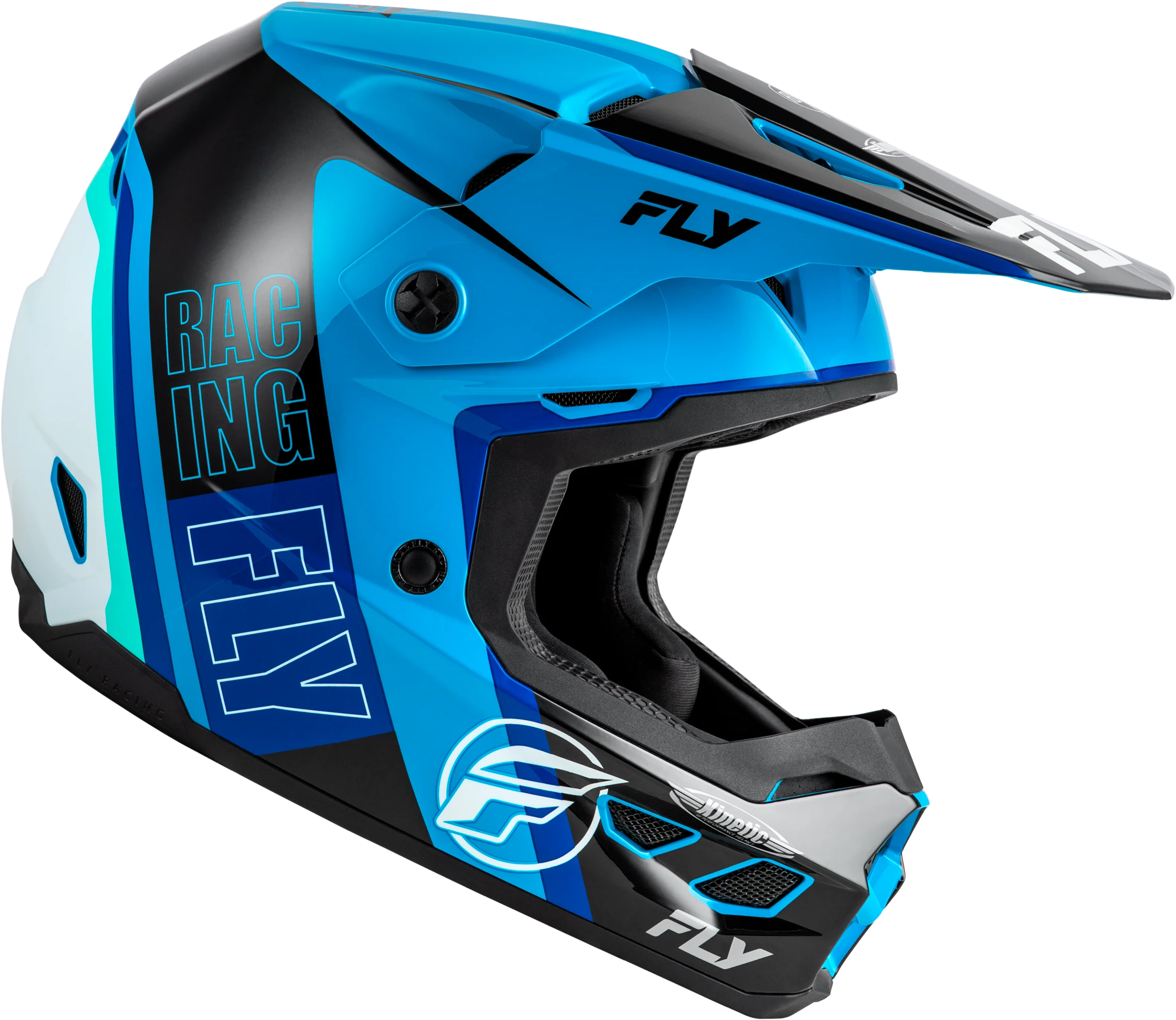Fly Kinetic Rally Helmet - Blue / Black / White - Image 4