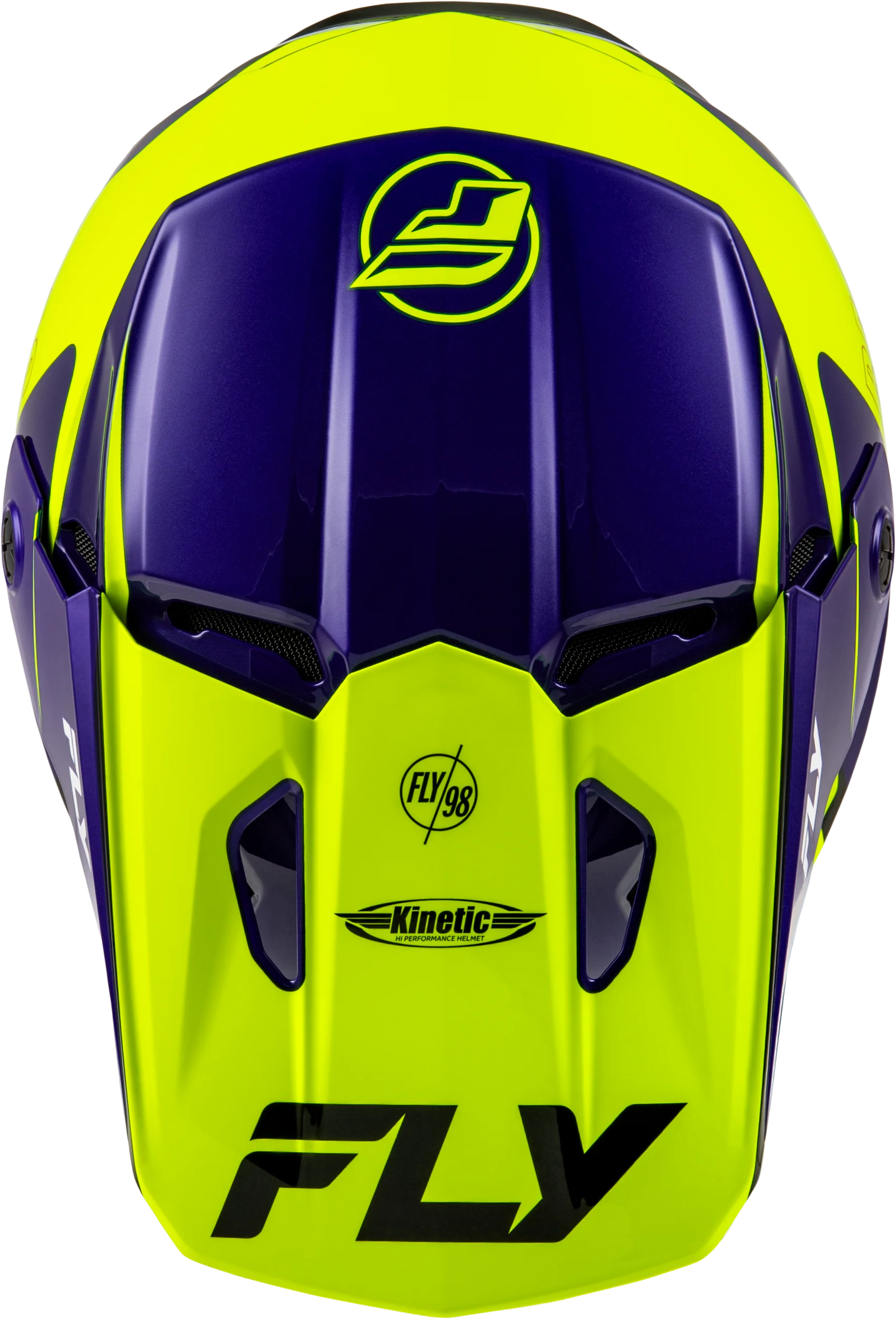 Fly Kinetic Rally Helmet - Hi-Vis / Blue / Black - Image 3