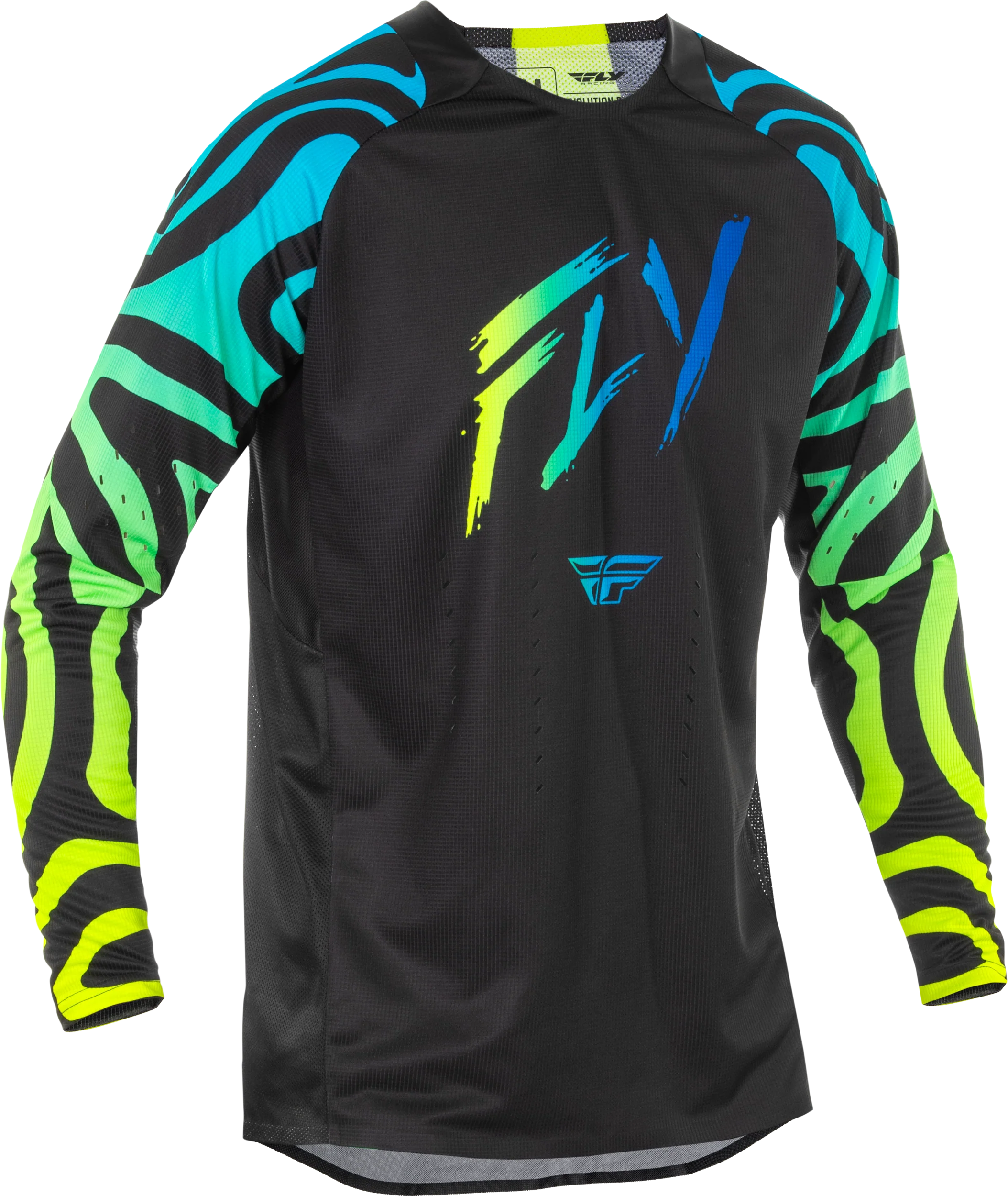 Fly MX25 Evo Zen Jersey - Black Blue Yellow
