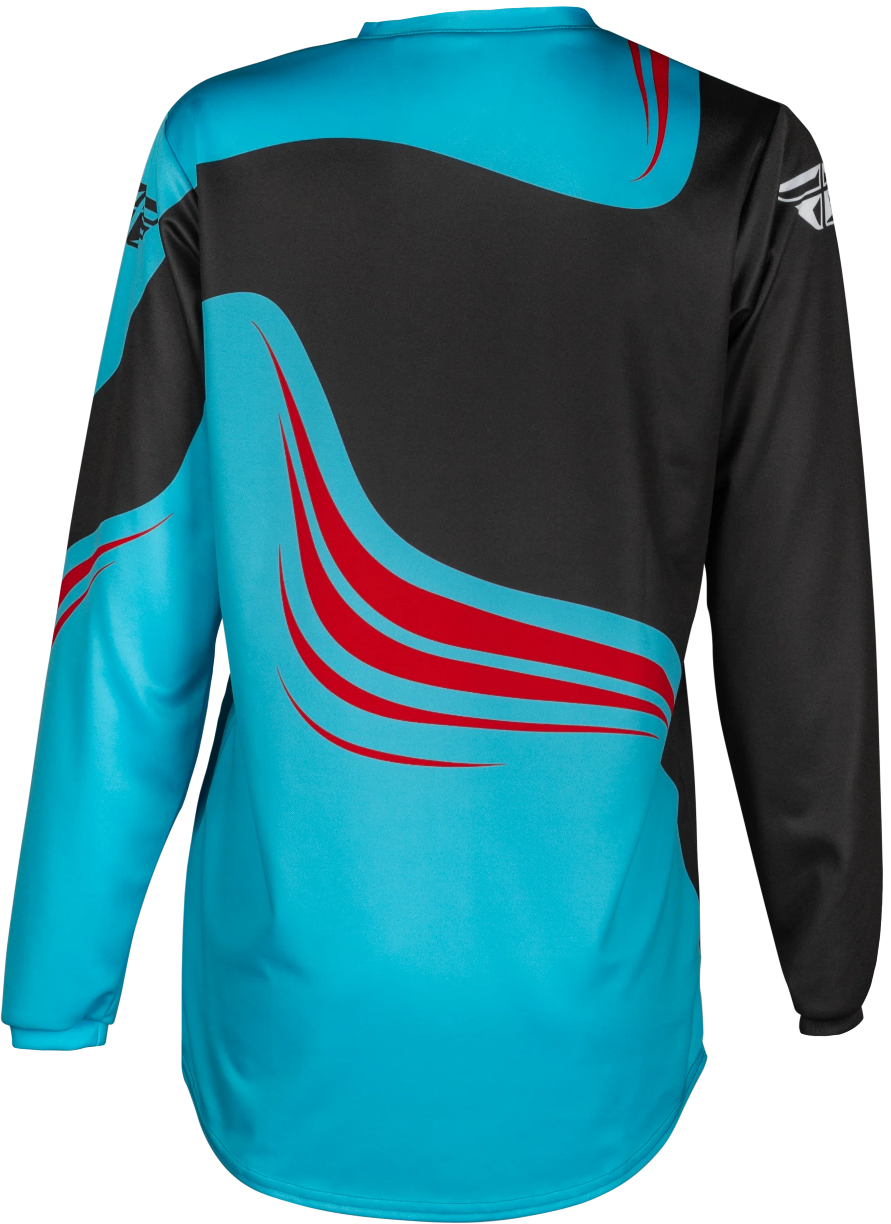 Fly MX25 Youth F-16 Jersey - Cyan / Black / Red - Image 2