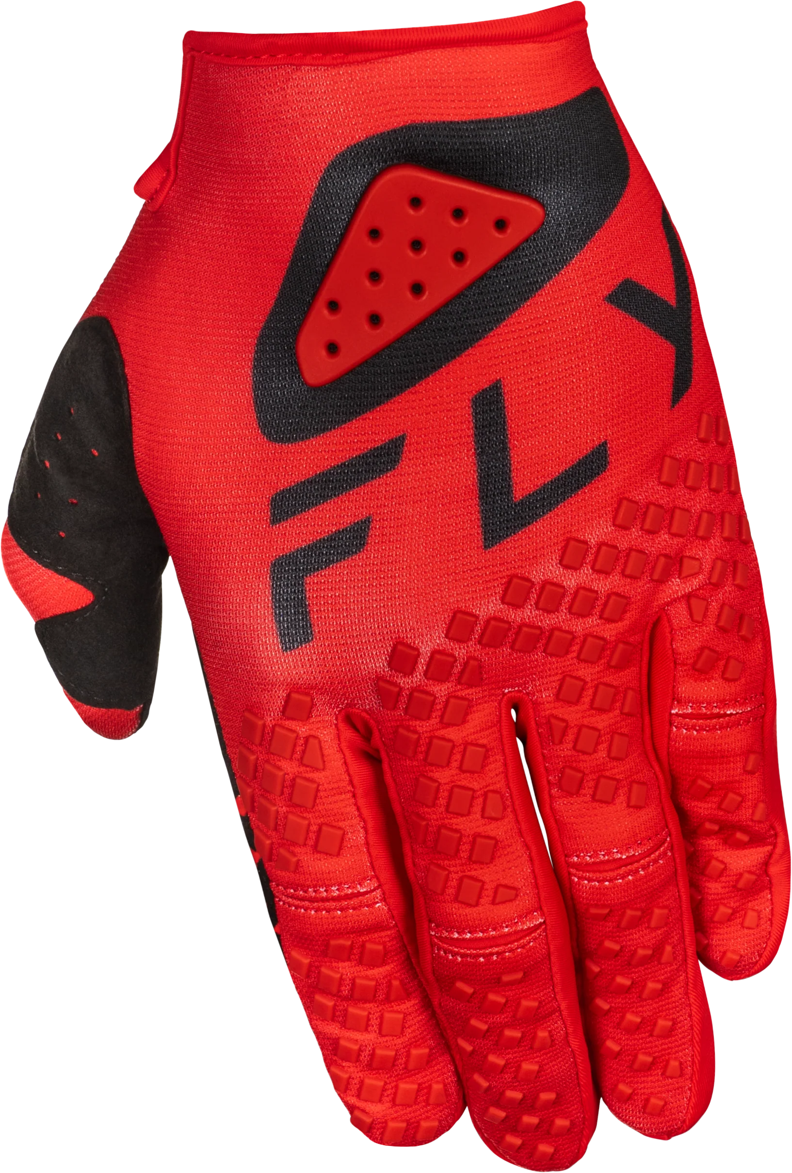 Fly MX25 Youth Kinetic Center Gloves - Red / Black - Image 3