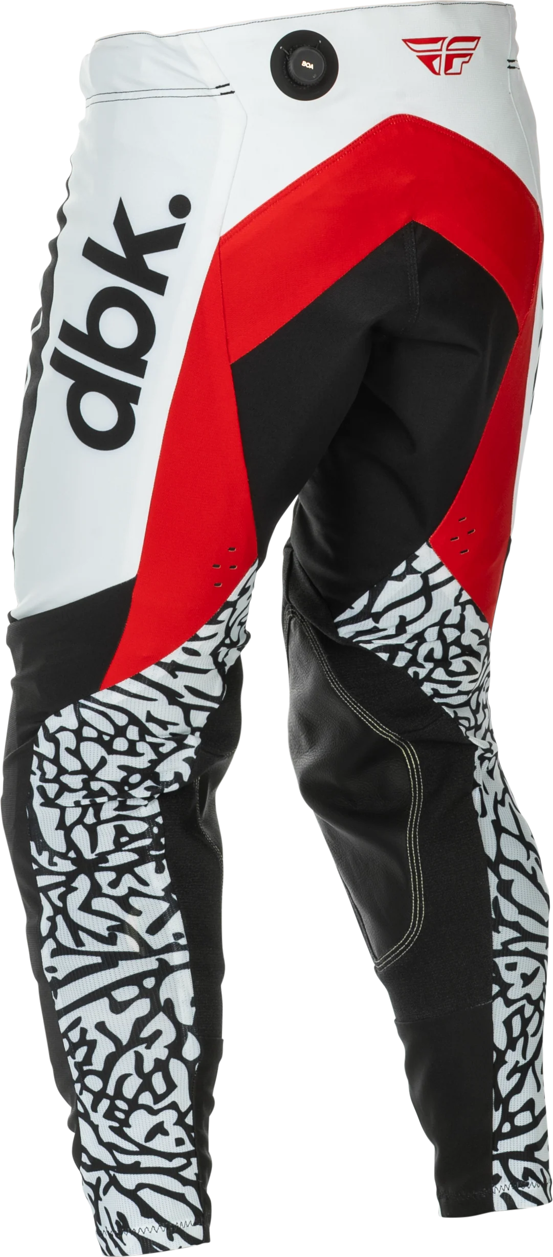 Fly MX26 Evo DBK Pants - Black / White / Red - Image 2